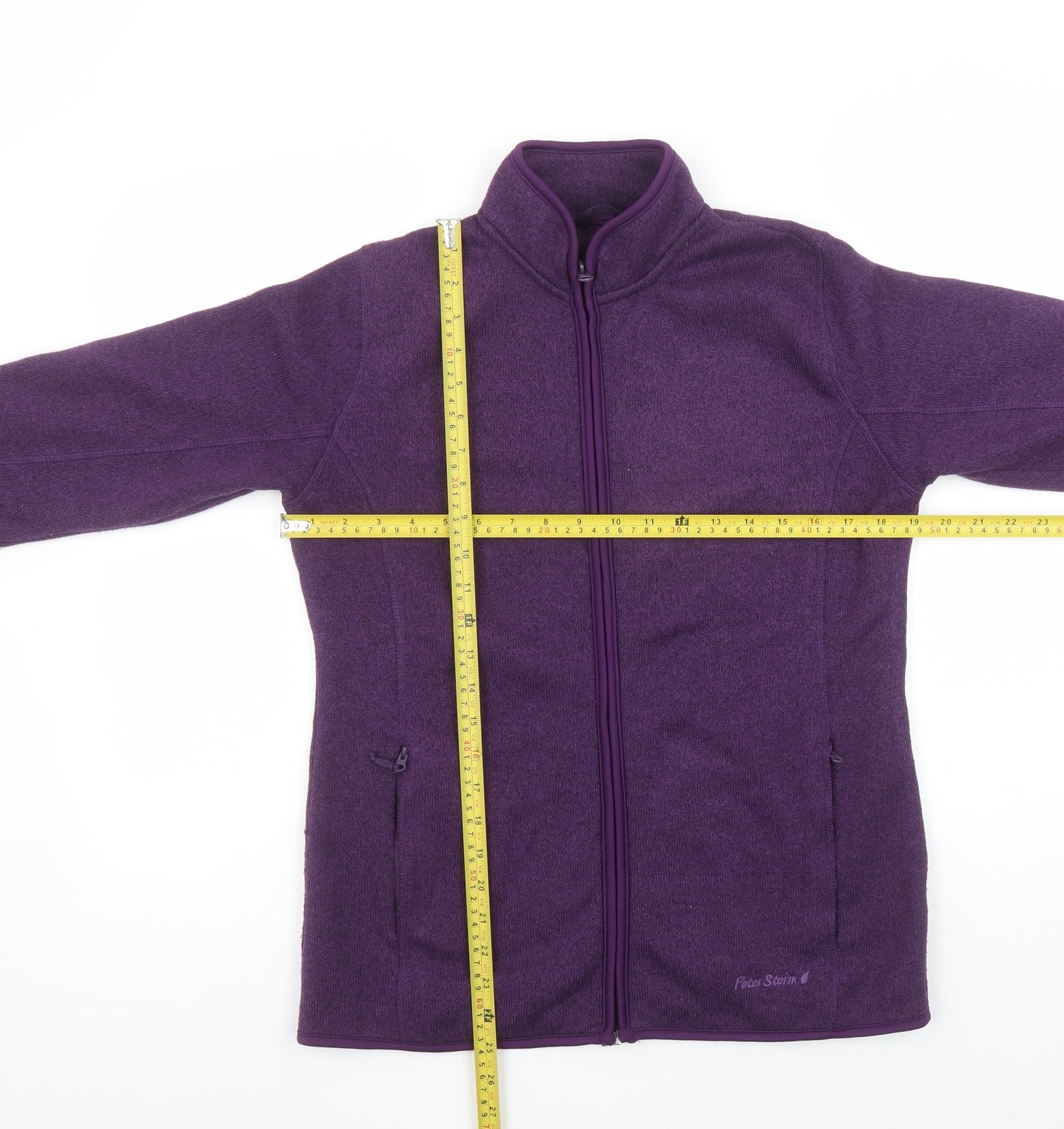 Peter Storm Women's Purple Fleece Full Zip Mid-Length Jacket Size 12