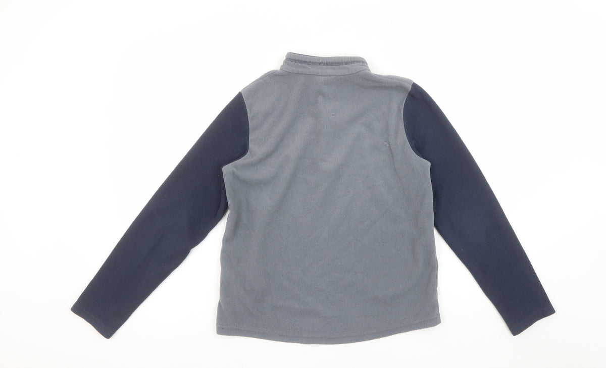 Quechua Boys Grey Fleece 1/4 Zip Pullover Sweatshirt 12-13 Years