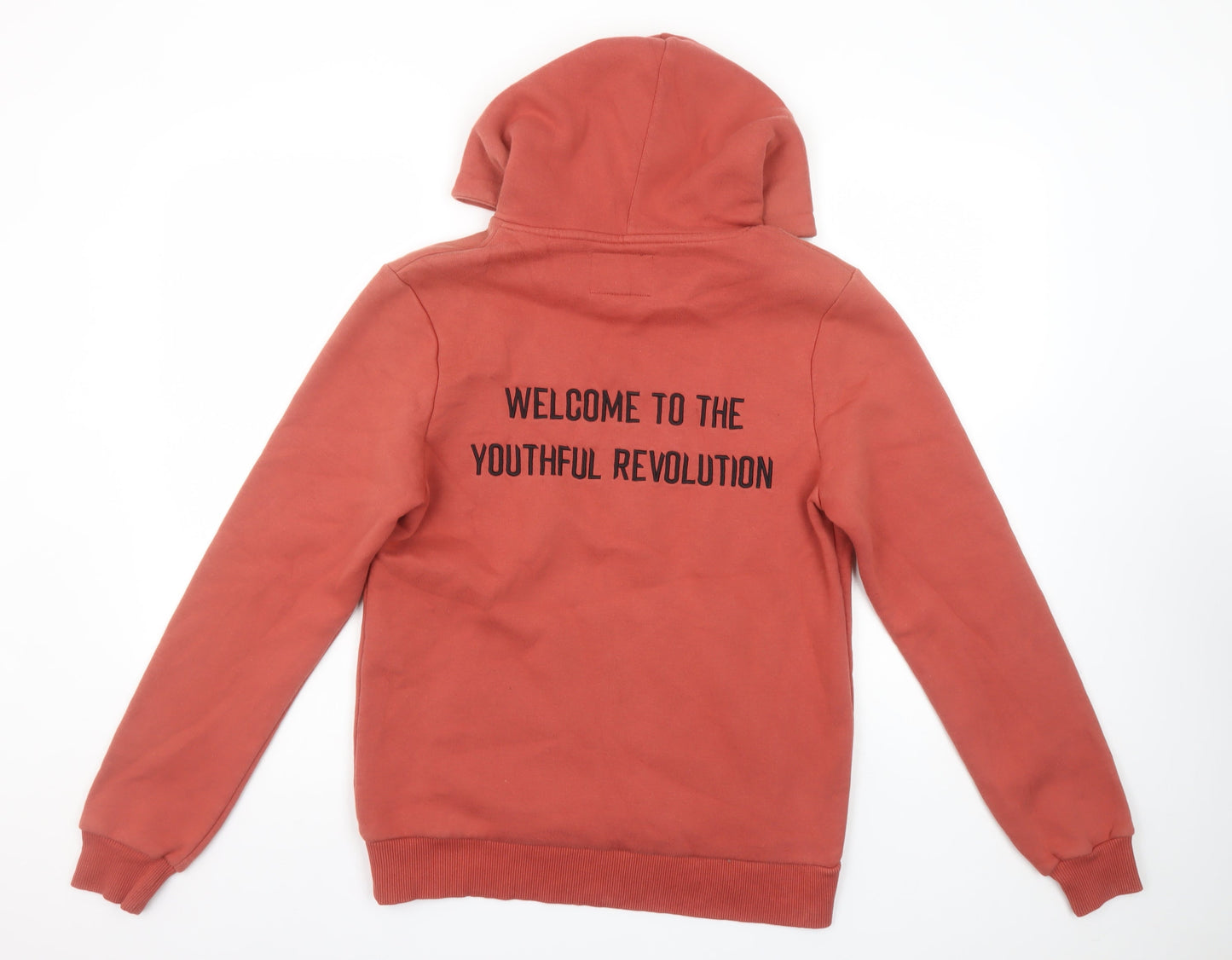 Gray New York Men's Red Pullover Hoodie S Graphic Print Cotton Blend