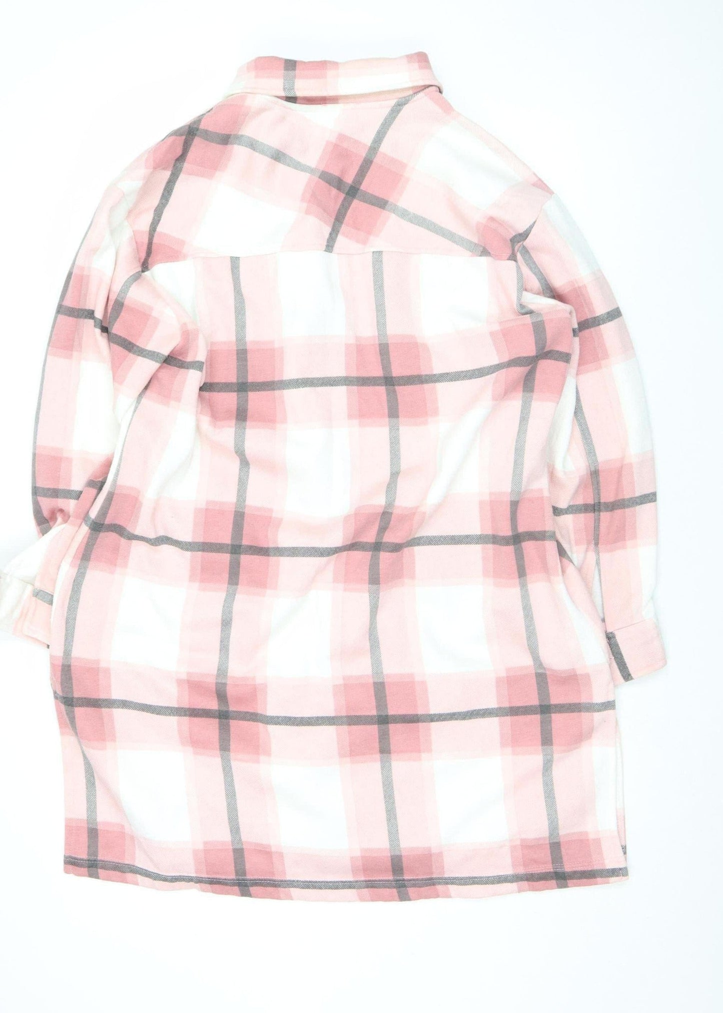 VIVICHI Women Pink Check Flannel Shacket Jacket XL