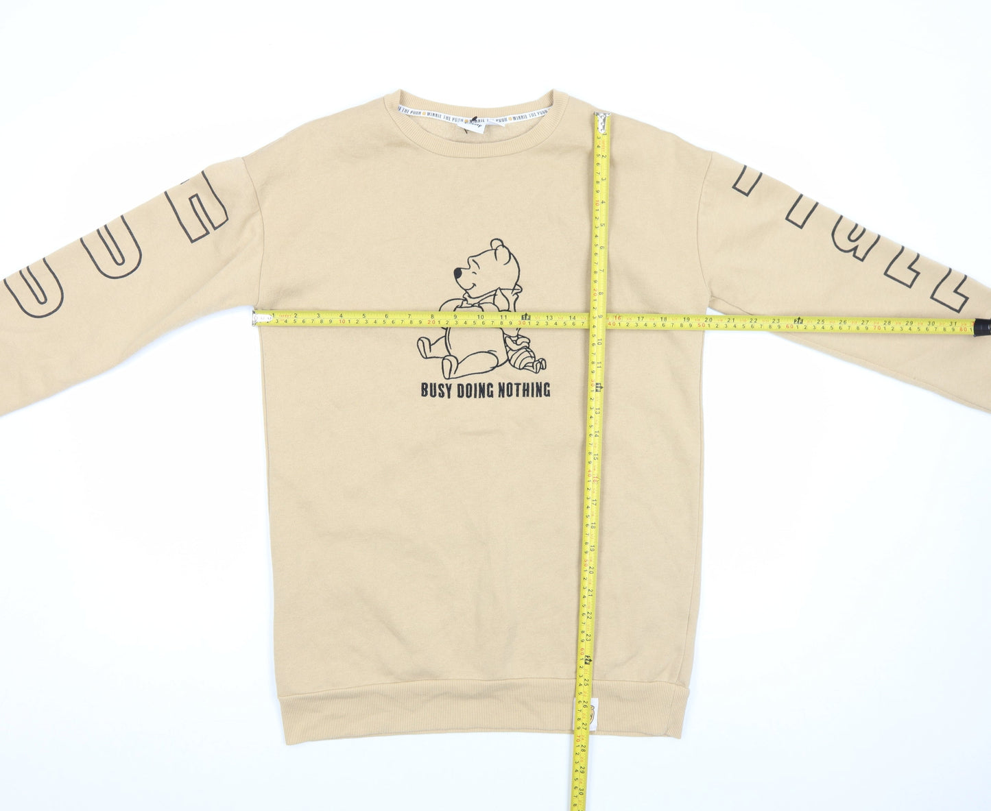 Disney Women’s Beige Winnie the Pooh Sweatshirt Size S Crew Neck
