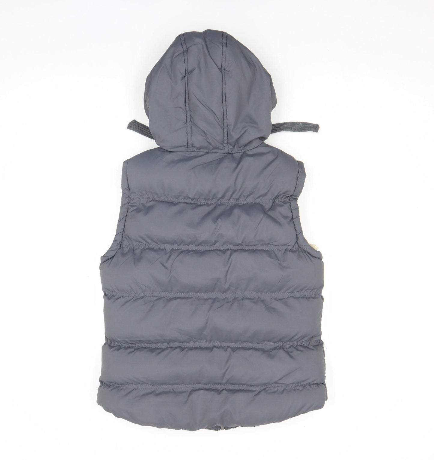 Atmosphere Women's Grey Hooded Puffer Waistcoat Size 10