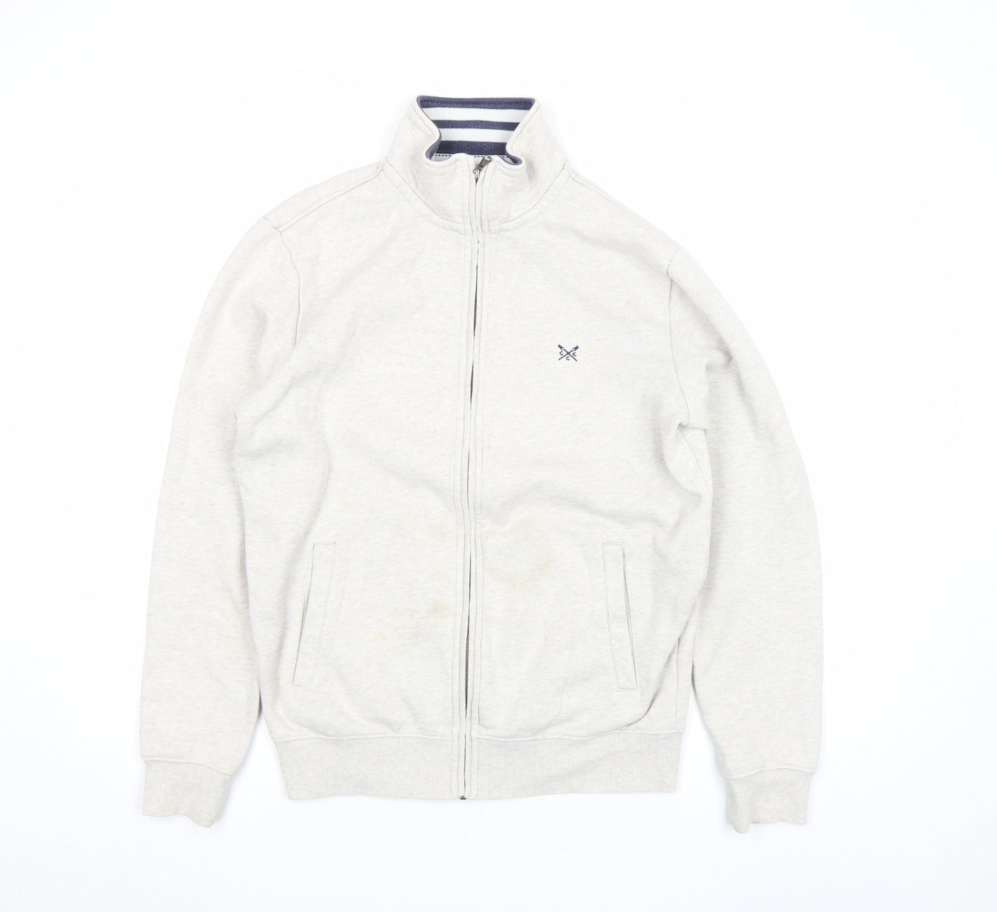 Crew Clothing Company Men's Beige Full Zip Sweatshirt Size S