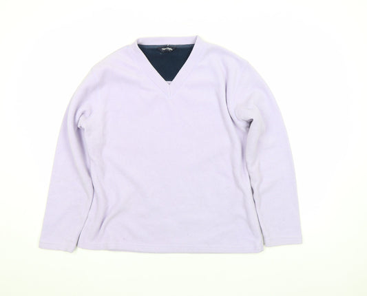 Peter Storm Women Lilac Fleece Pullover Sweatshirt Size 14