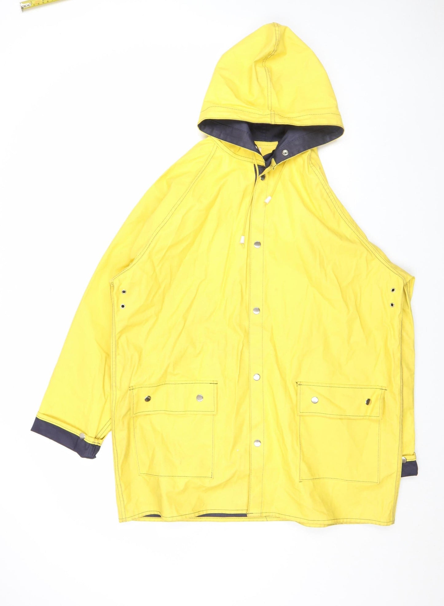 BCC Clothing Company Women's Yellow Hooded Waterproof Rain Coat Jacket L