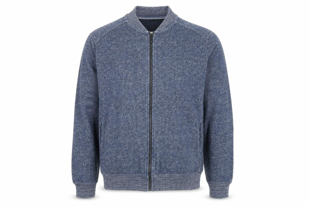Burton Menswear London Men's Blue Bomber Jacket M Regular Cotton Blend