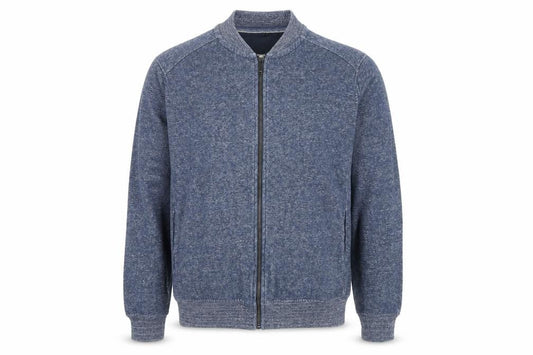 Burton Menswear London Men's Blue Bomber Jacket M Regular Cotton Blend