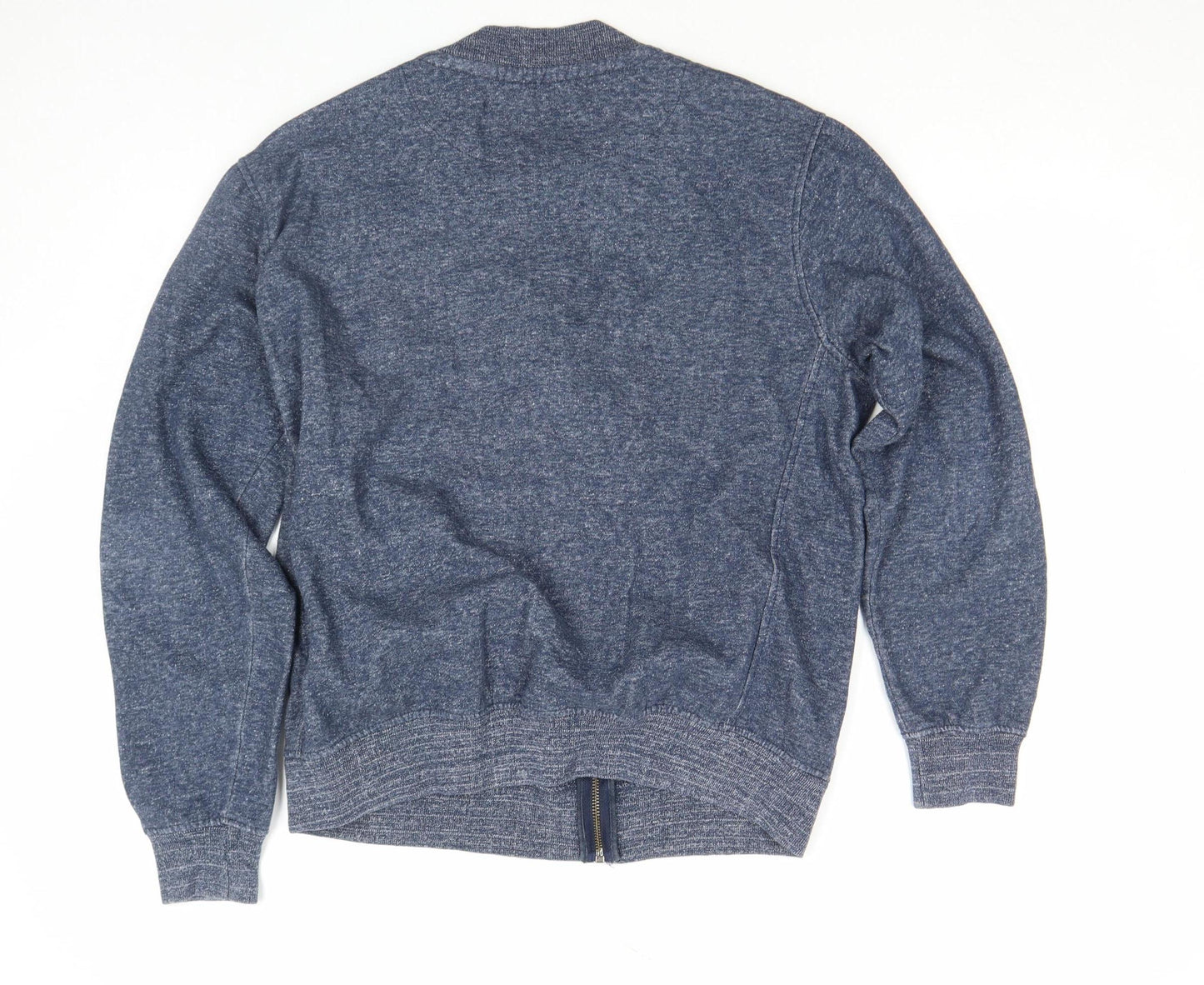 Burton Menswear London Men's Blue Bomber Jacket M Regular Cotton Blend