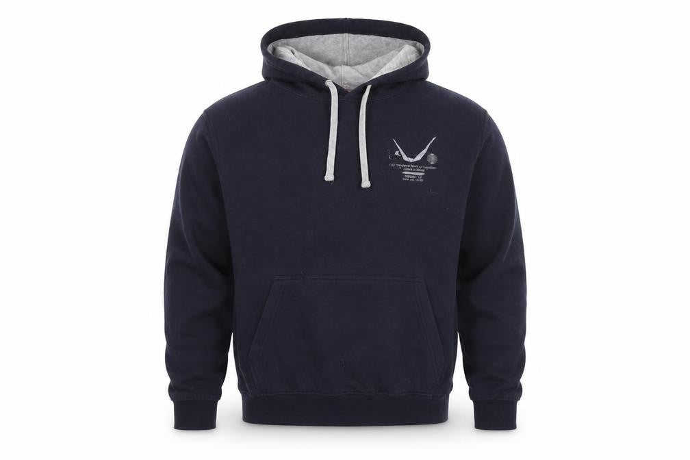 Roly Men’s Blue Pullover Hoodie M Regular Fit Graphic Print