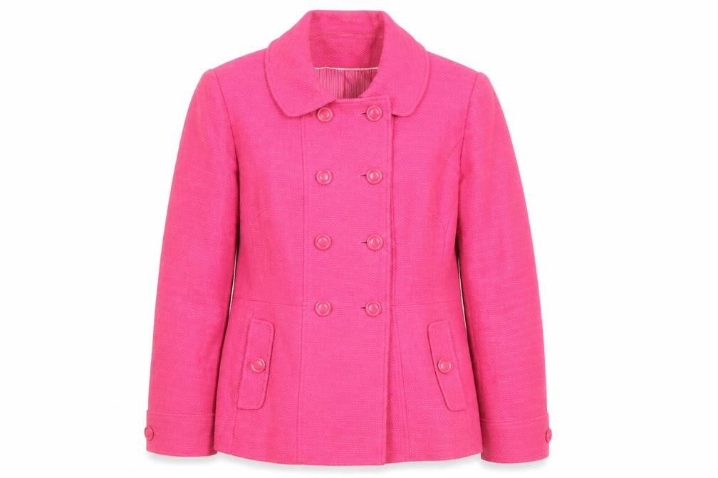 George Women’s Pink Wool Blend Pea Coat Size 12 Double-Breasted