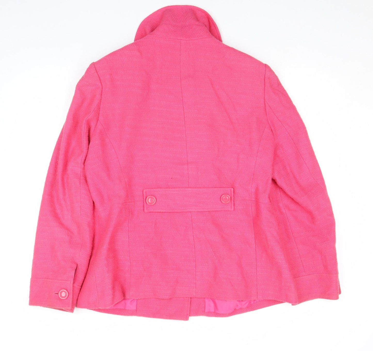 George Women’s Pink Wool Blend Pea Coat Size 12 Double-Breasted