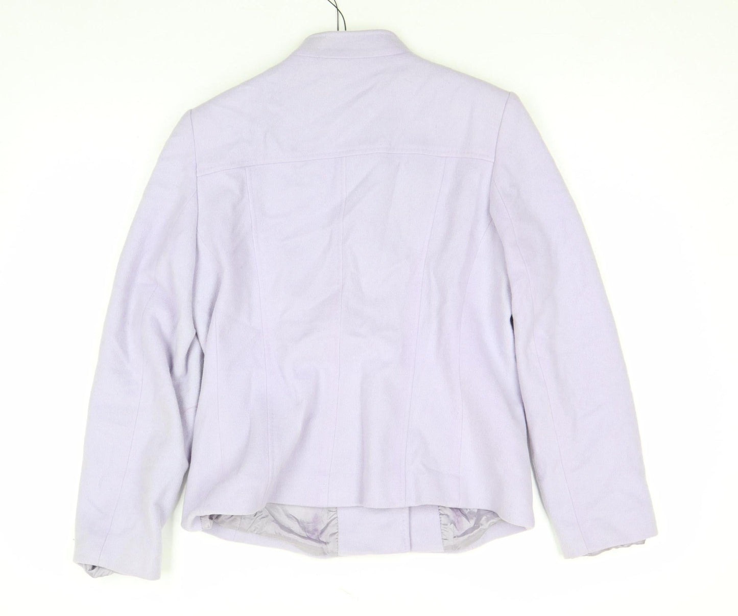Viyella Women Purple Wool Cashmere Blend Button Jacket Size 10