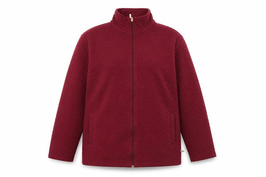 Bonmarché Women's Red Quilted Full Zip Jacket Size M