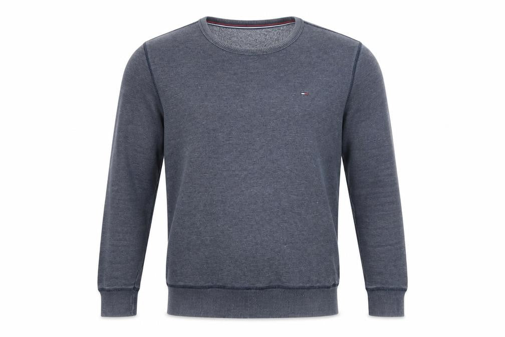 Hilfiger Denim Men's Blue L Crew Neck Sweatshirt Classic Pullover