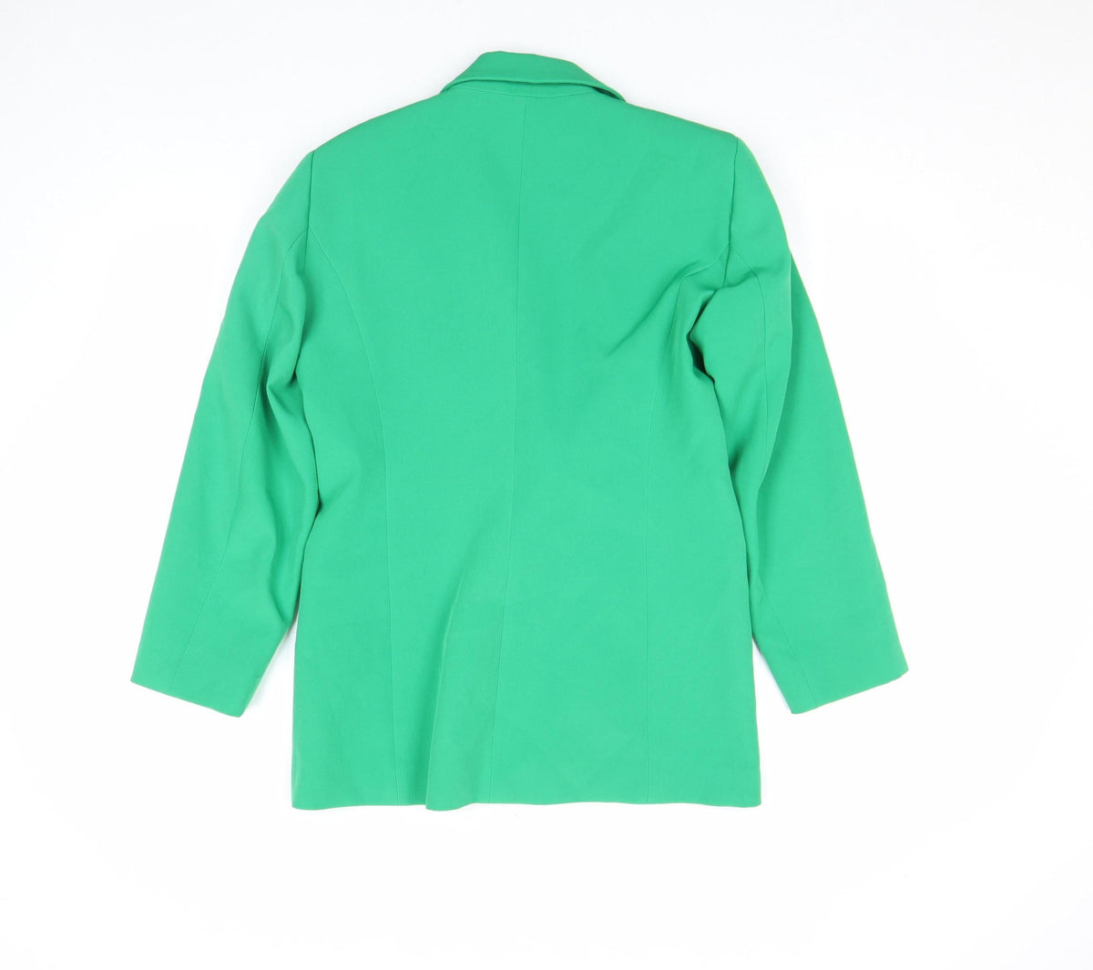 United Colors of Benetton Women's Green Viscose Single-Breasted Blazer UK 12