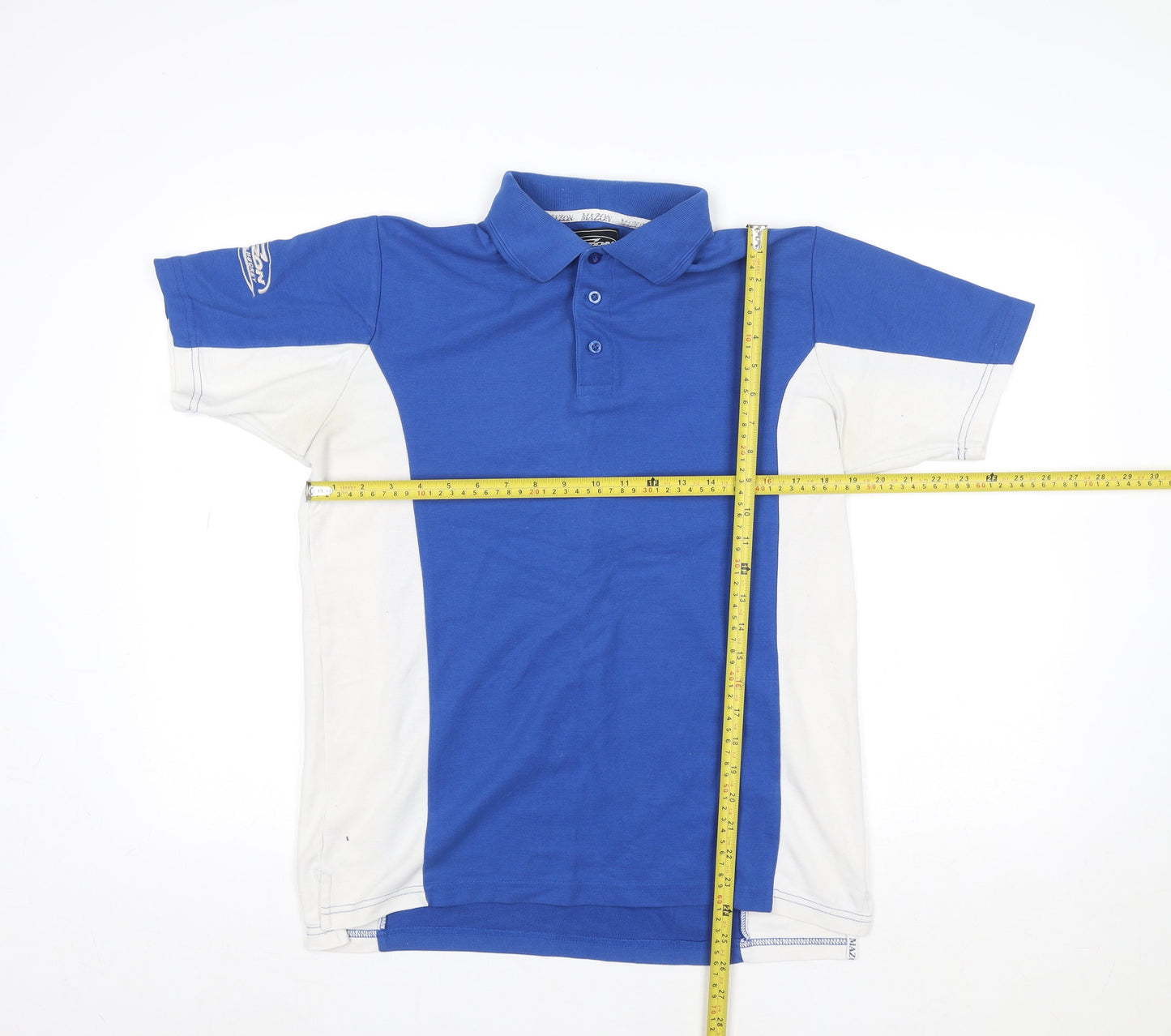 Mazon Hockey Men's Blue White Polo Shirt Size M Sports Top