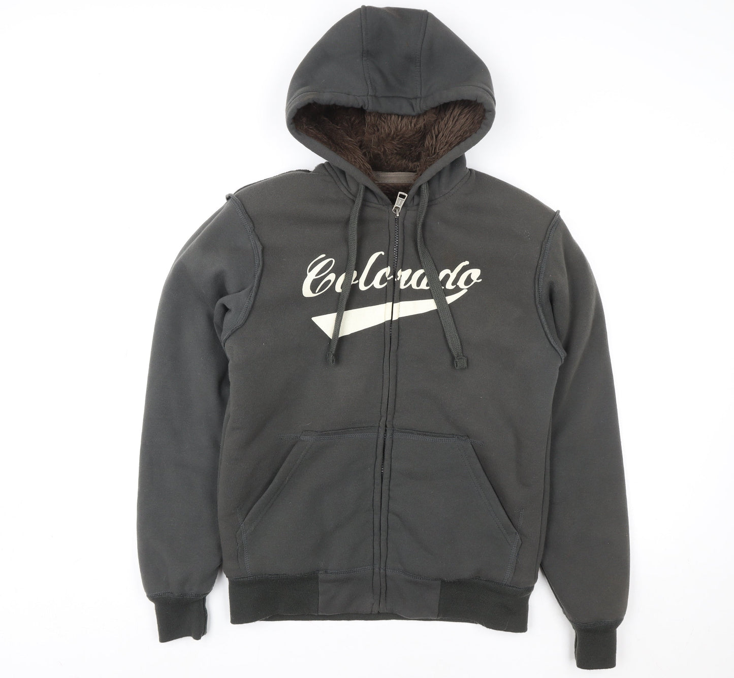 Cedarwood State Men’s Black Hooded Lined Jacket Size S Casual Zip-Up
