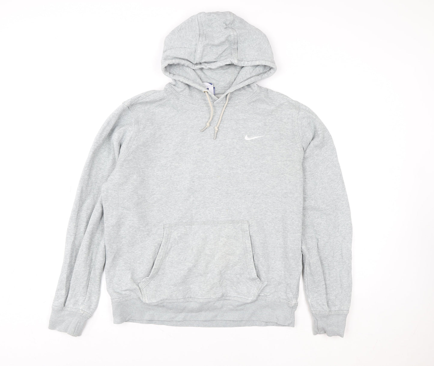 Nike Women’s Grey Hoodie L Pullover Cotton Blend Sportswear