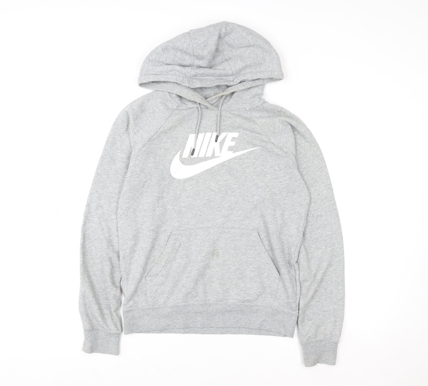 Nike Womens Grey XS Pullover Hoodie with Logo Print