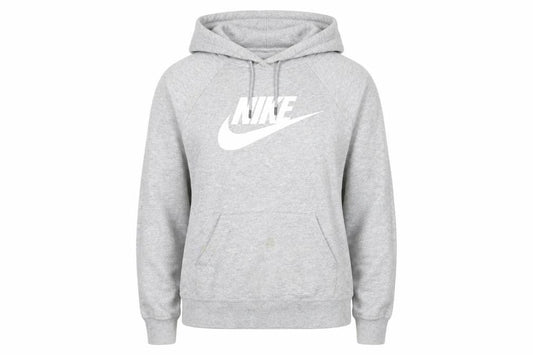 Nike Womens Grey XS Pullover Hoodie with Logo Print