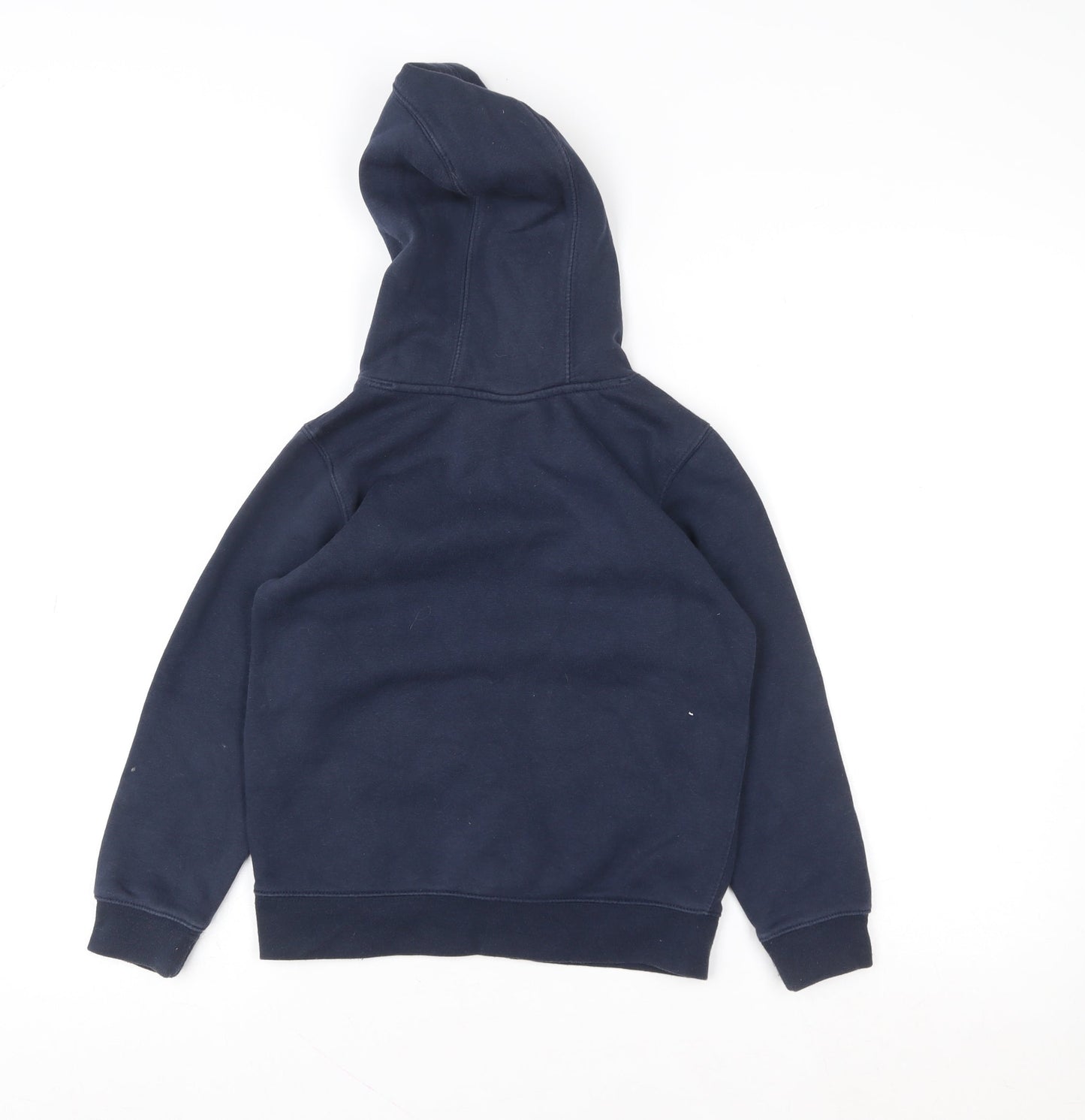 Nike Boys Navy Pullover Hoodie 6-7 Years Cotton Blend Logo Sweatshirt