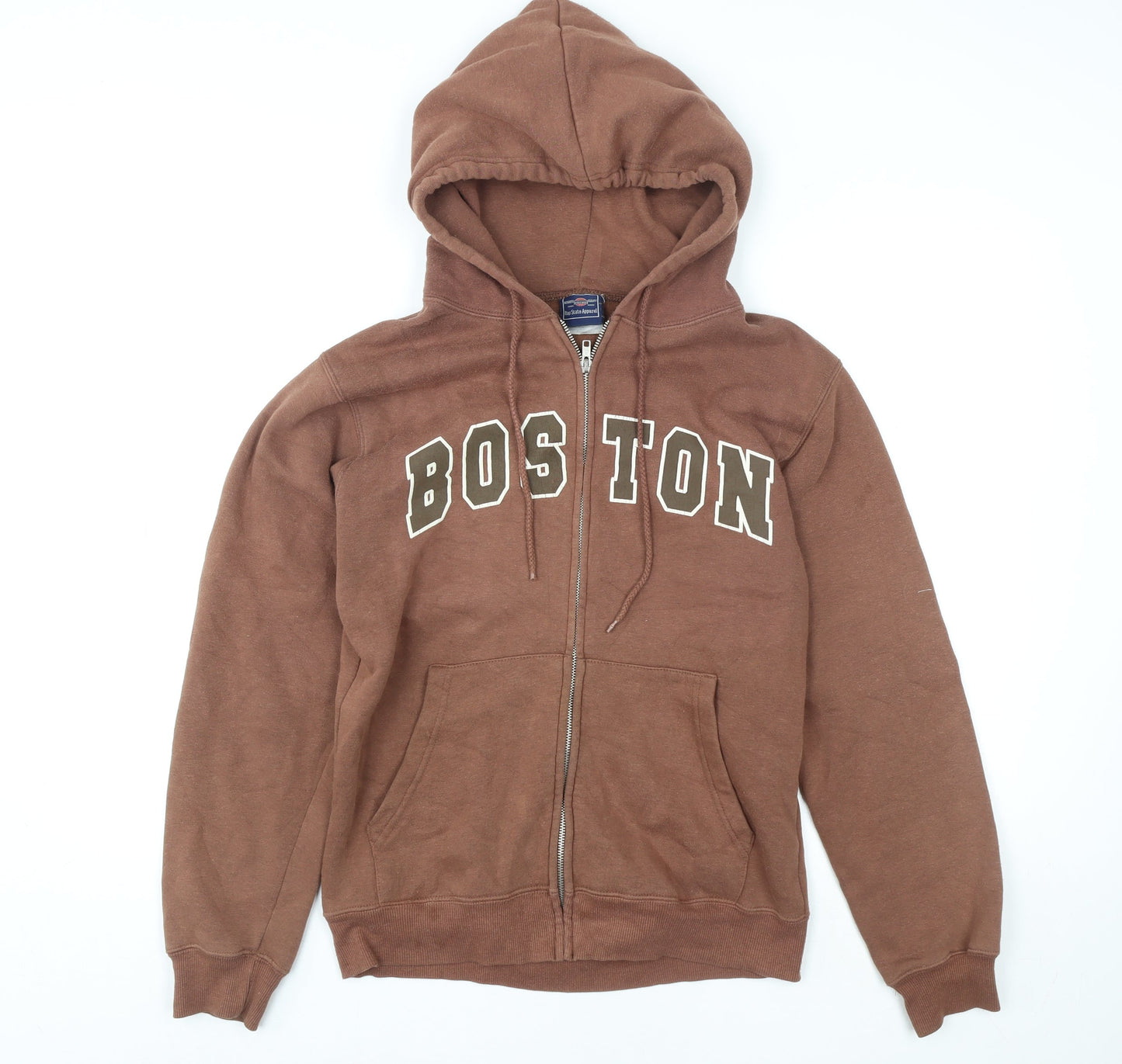 Bay State Apparel Womens Brown Small Zip Hoodie Jacket Boston Print
