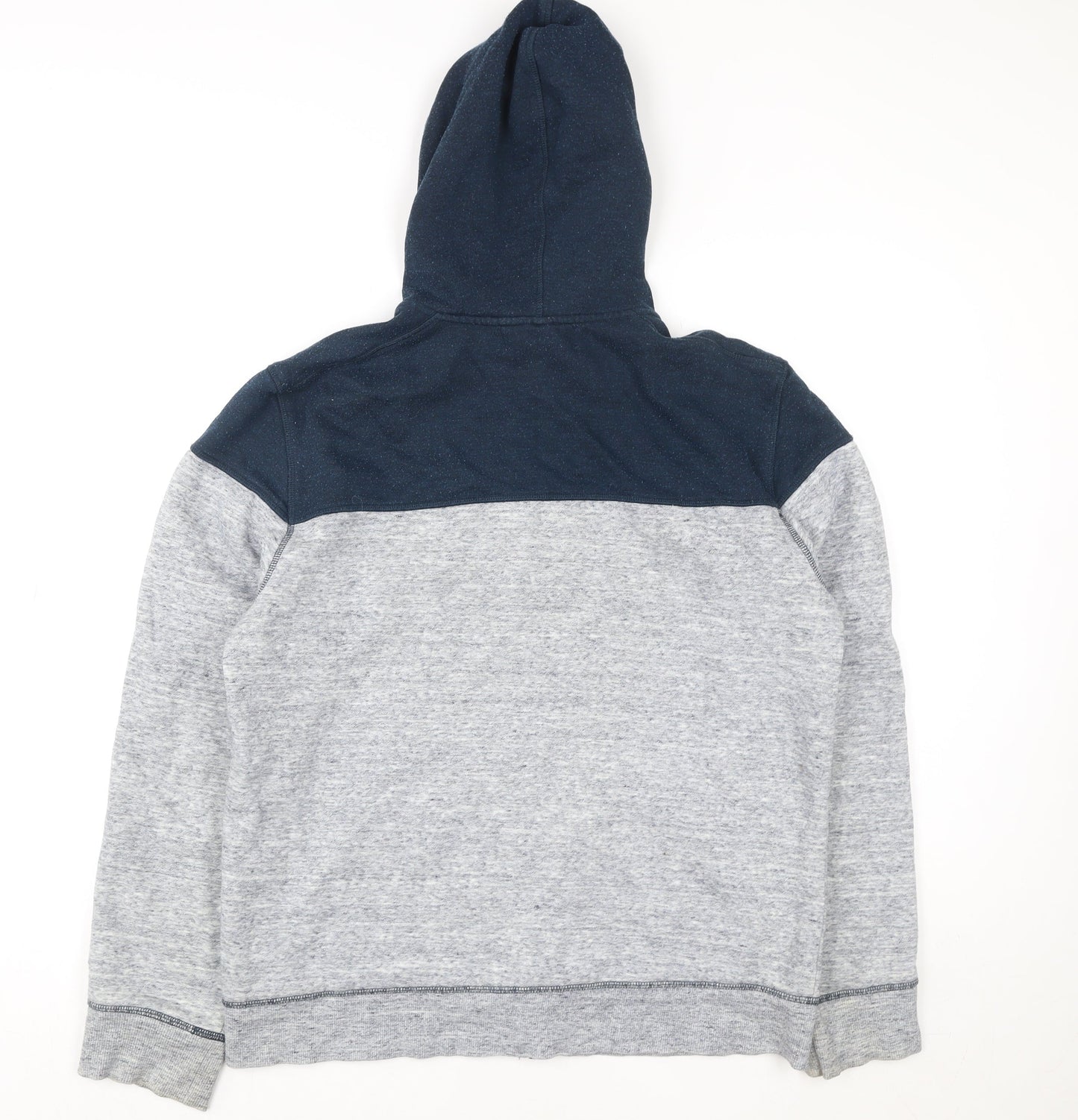 H&M LOGG Men's Grey & Navy Hooded Full Zip Jacket Size L