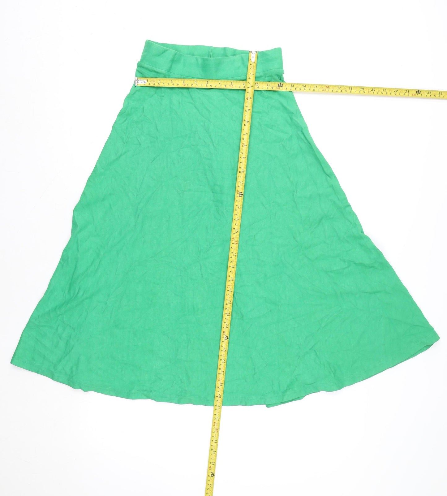 ASOS Womens Green A-Line Midi Jersey Skirt Size 4