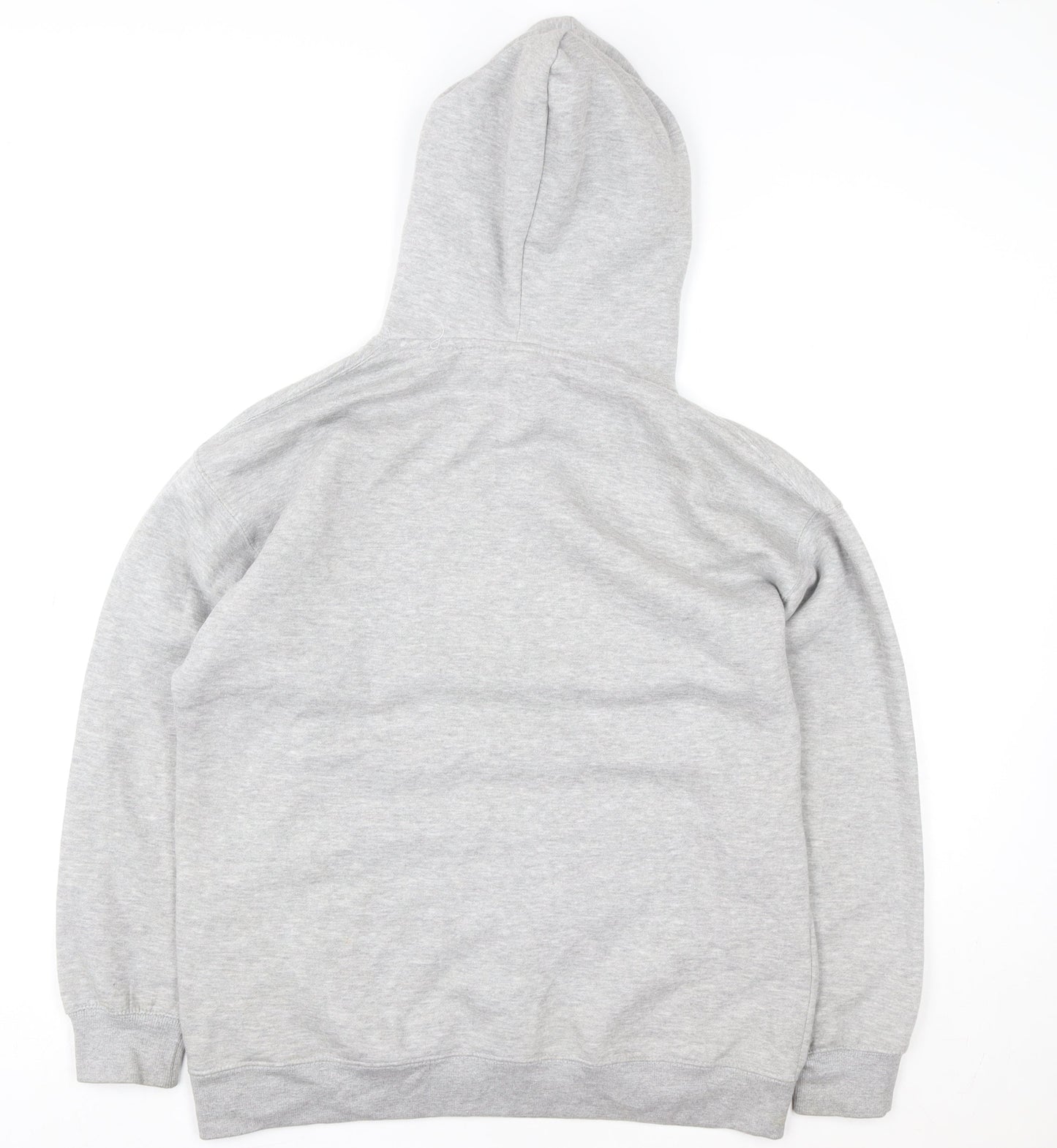 Pull&Bear Women Grey Hoodie Small Cotton Blend Pullover Casual