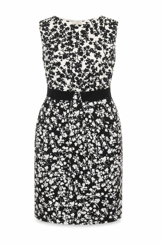 Hobbs Women’s Black Floral Sheath Dress Size 10 Sleeveless