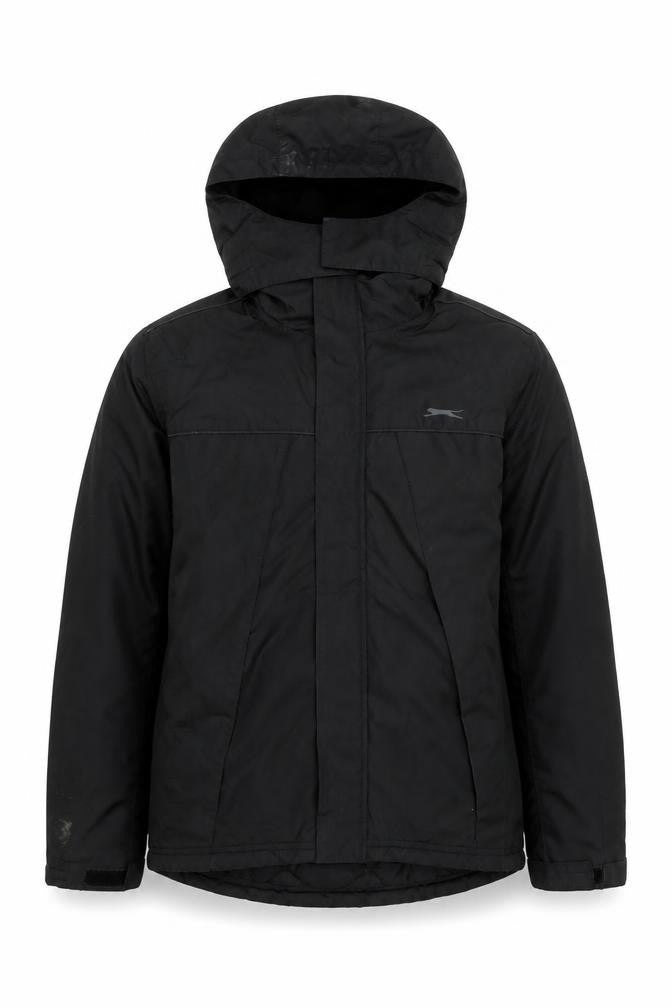 Slazenger Men's Black XS Hooded Parka Jacket Water Resistant