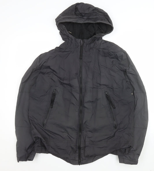St. George by Duffer Black XL Women's Windbreaker Hooded Jacket