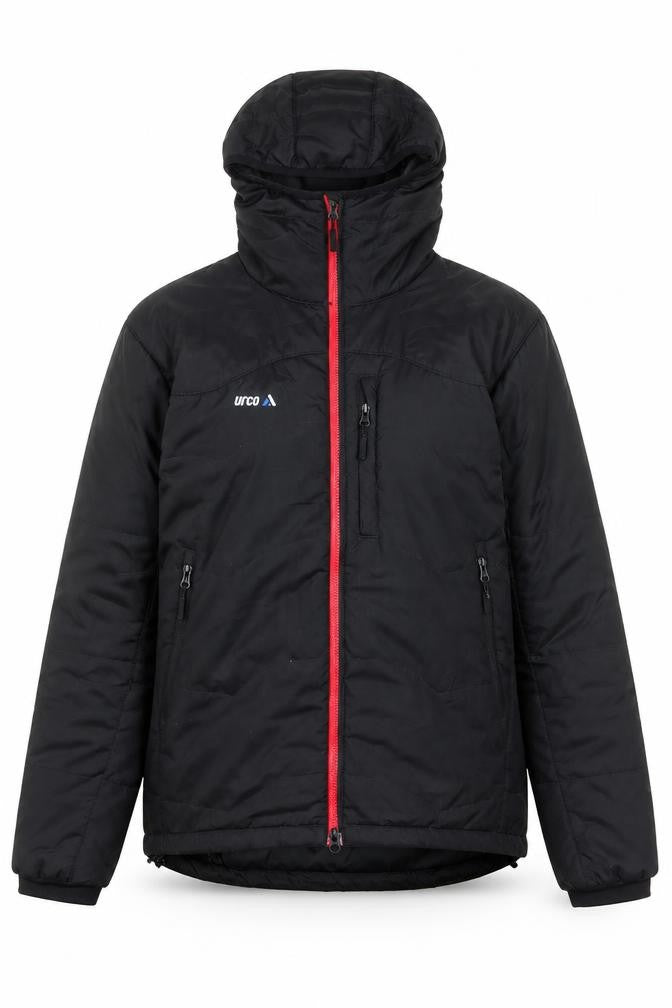 Furco Women's Black Hooded Puffer Jacket M Winter Warm Zip Coat