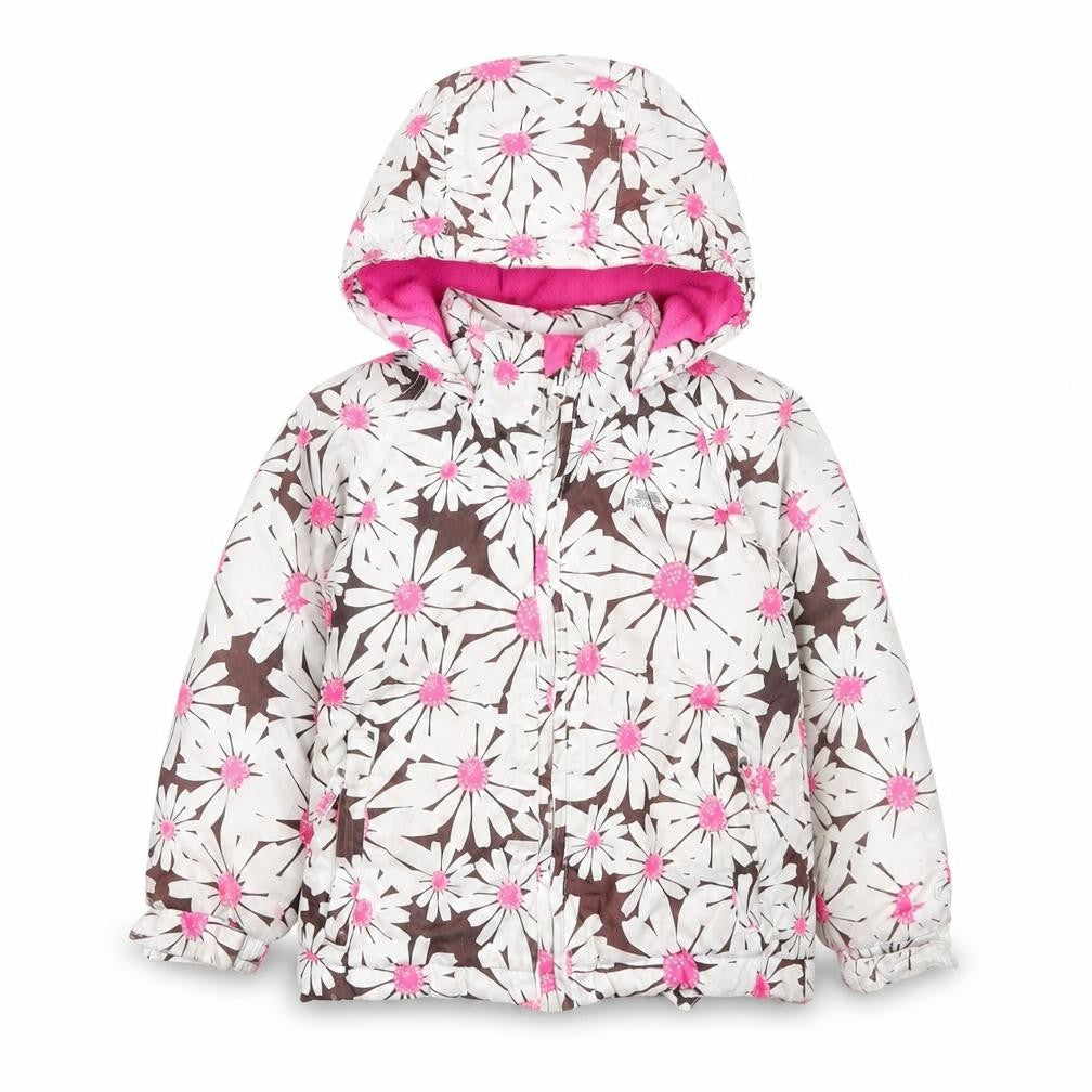 Trespass Girls Multicoloured Floral Hooded Waterproof Puffer Jacket 2-3 Years