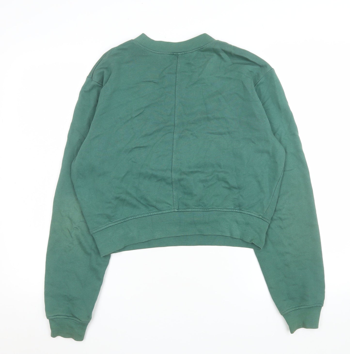Urban Outfitters Women Green Crew Neck Cropped Sweatshirt Altitude S