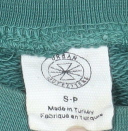 Urban Outfitters Women Green Crew Neck Cropped Sweatshirt Altitude S