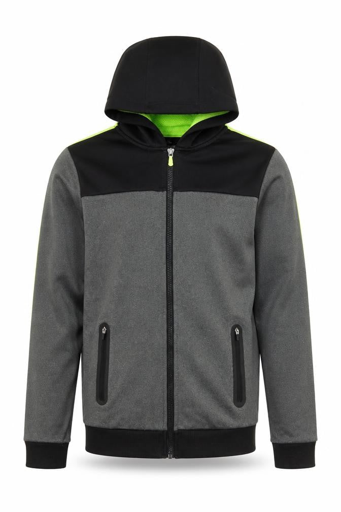 Tu Boys Grey Hooded Track Jacket Size 13 Years 158cm Polyester Zip Sportswear