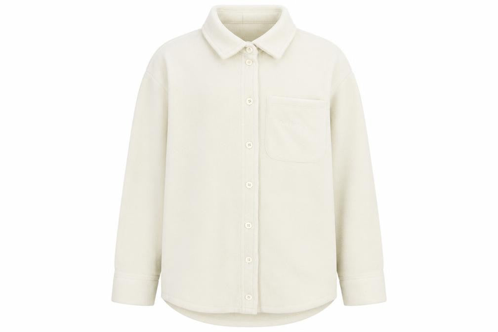Urban Outfitters Mens Ivory Fleece Button Jacket Size M