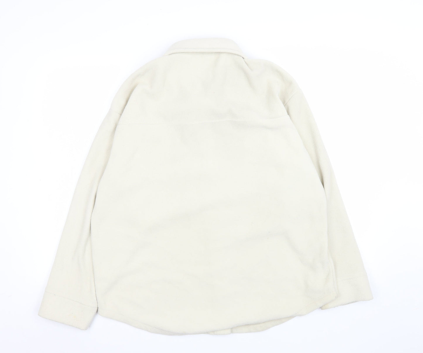 Urban Outfitters Mens Ivory Fleece Button Jacket Size M