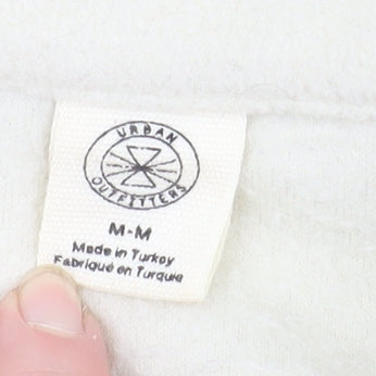 Urban Outfitters Mens Ivory Fleece Button Jacket Size M