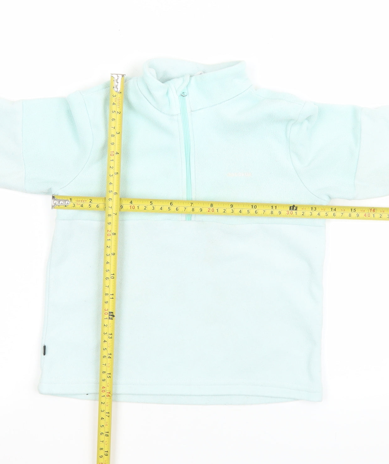 Decathlon Girls Blue Fleece 1/4 Zip Pullover Sweatshirt 4-5 Years