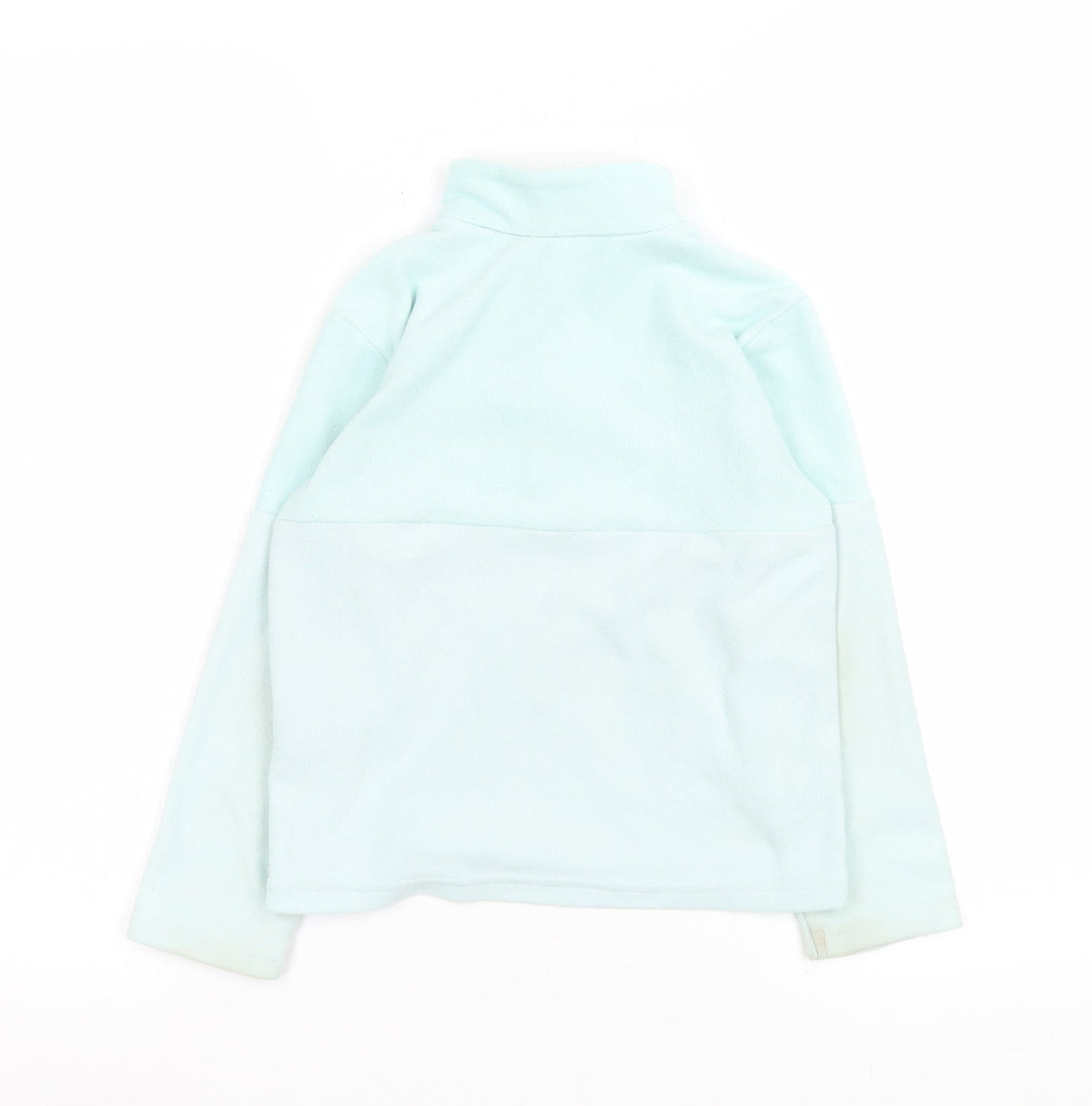Decathlon Girls Blue Fleece 1/4 Zip Pullover Sweatshirt 4-5 Years