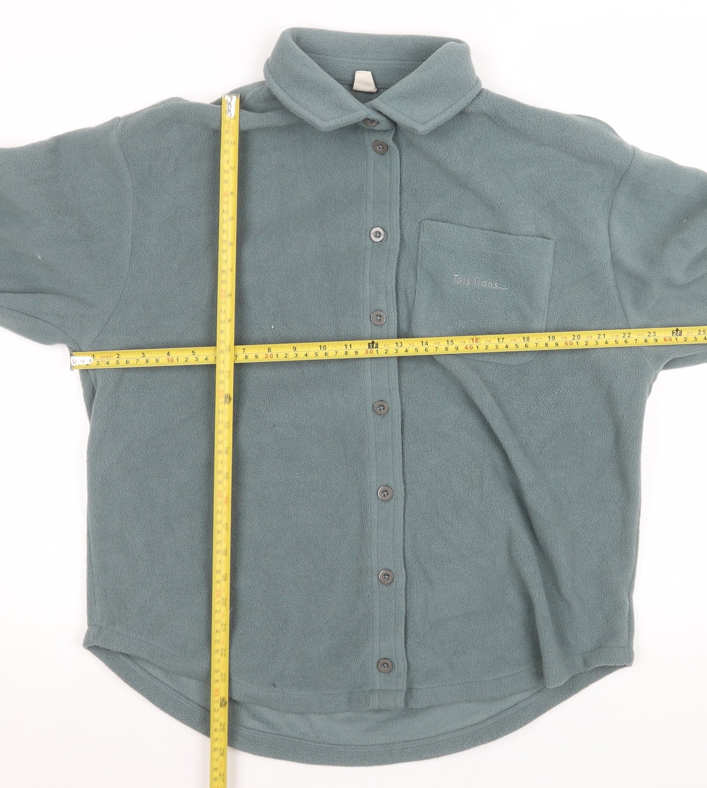 Urban Outfitters Men's Green Fleece Button Jacket Size M Regular Fit