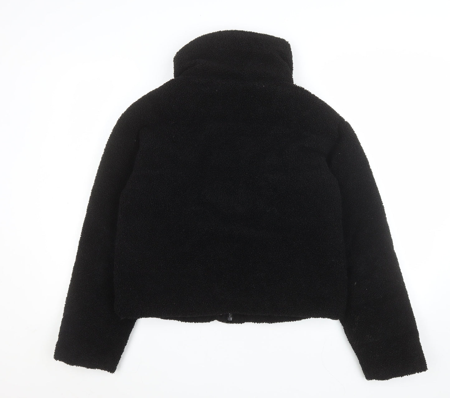 Primark Women's Black 2XS Cropped Fleece Puffer Jacket