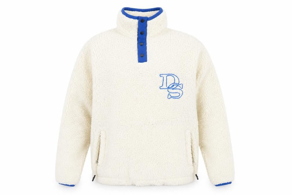 ASOS DESIGN Men's Ivory Fleece Pullover Sweatshirt XS