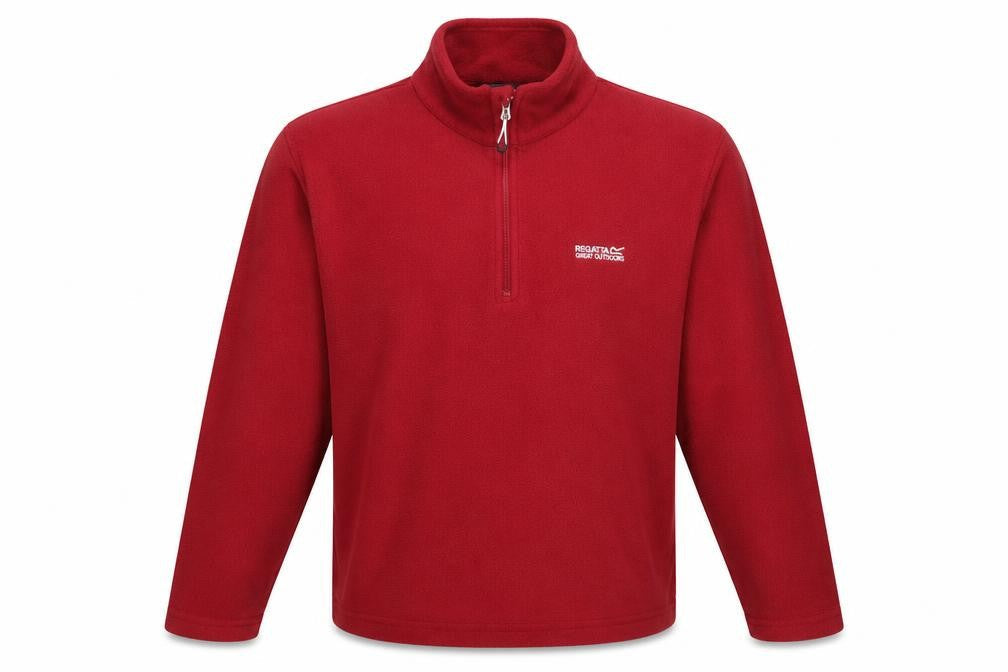 Regatta Men's Red Fleece 1/4 Zip Pullover Sweatshirt Size L Outdoor