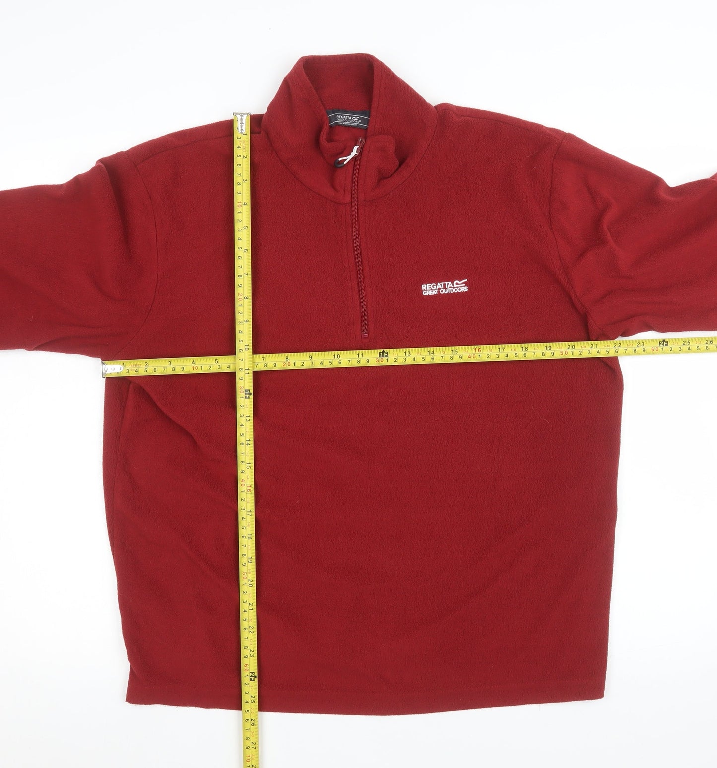 Regatta Men's Red Fleece 1/4 Zip Pullover Sweatshirt Size L Outdoor