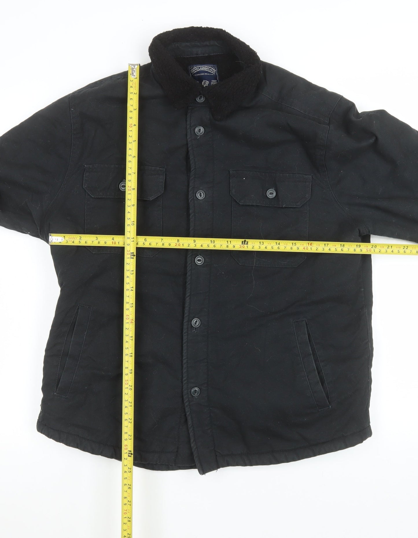 Tokyo Laundry Men's Black Cotton Lined Insulated Jacket Size M