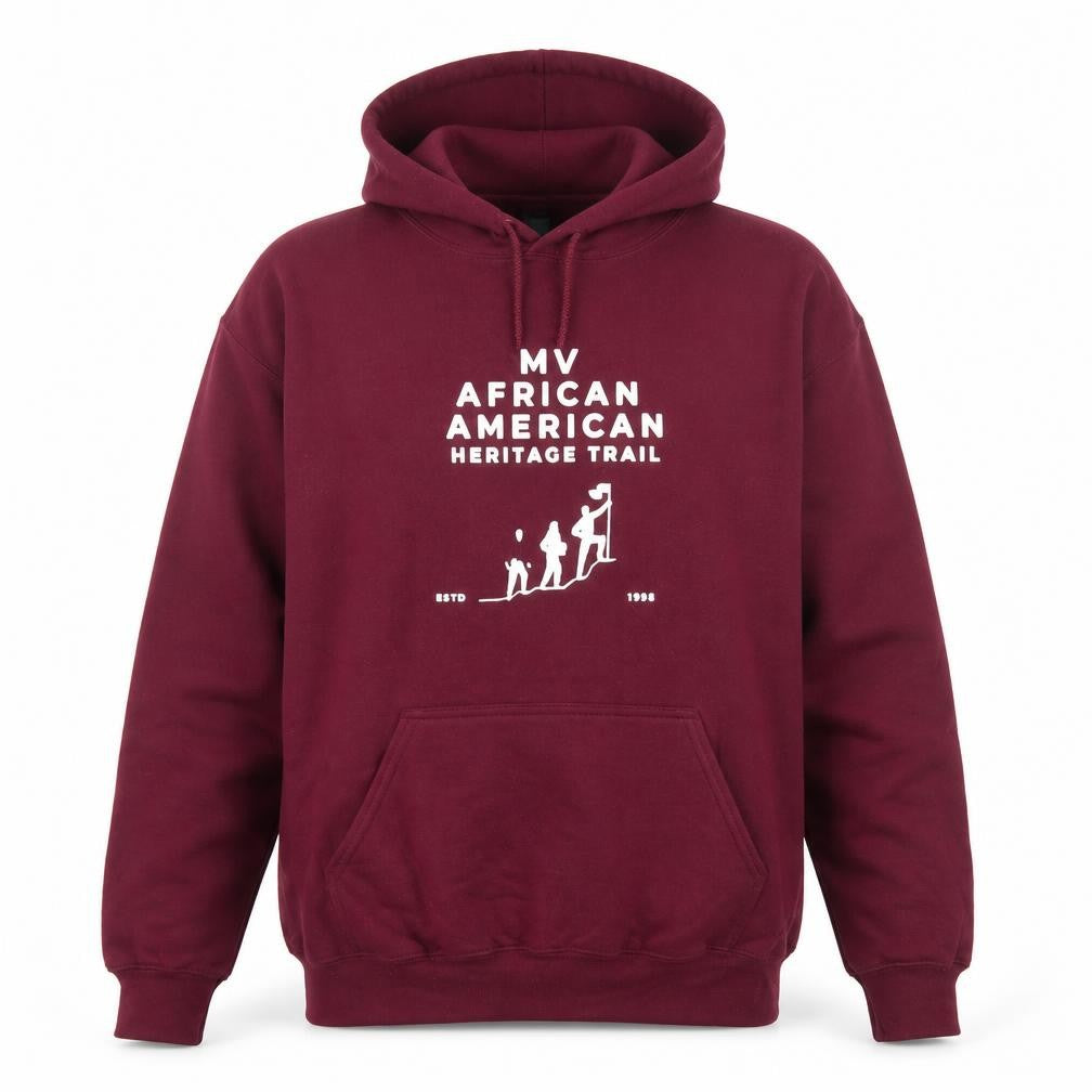 Gildan Men's Red Pullover Hoodie Size L Heavyweight Graphic Sweatshirt