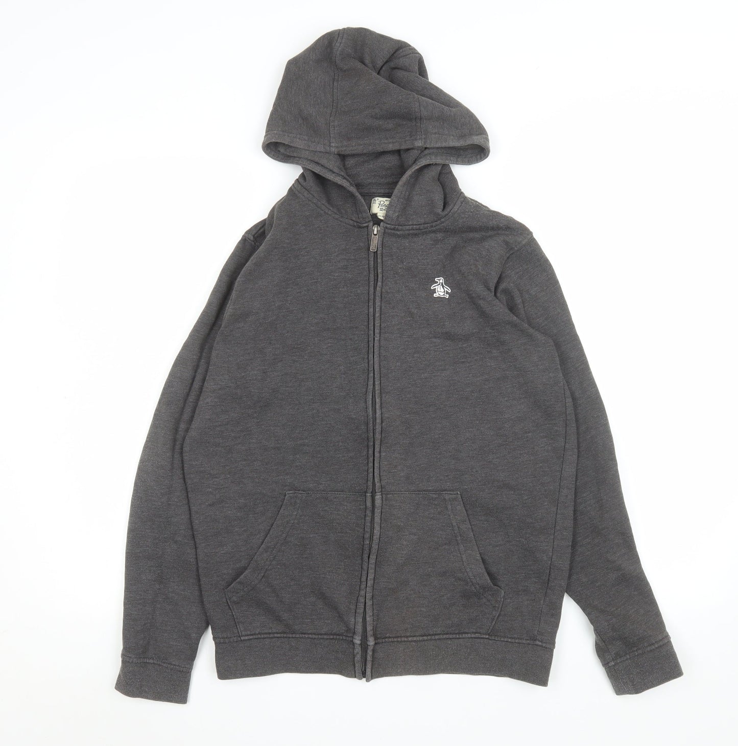 Penguin by Munsingwear Boys Grey Hooded Full Zip Jacket 14-15 Years